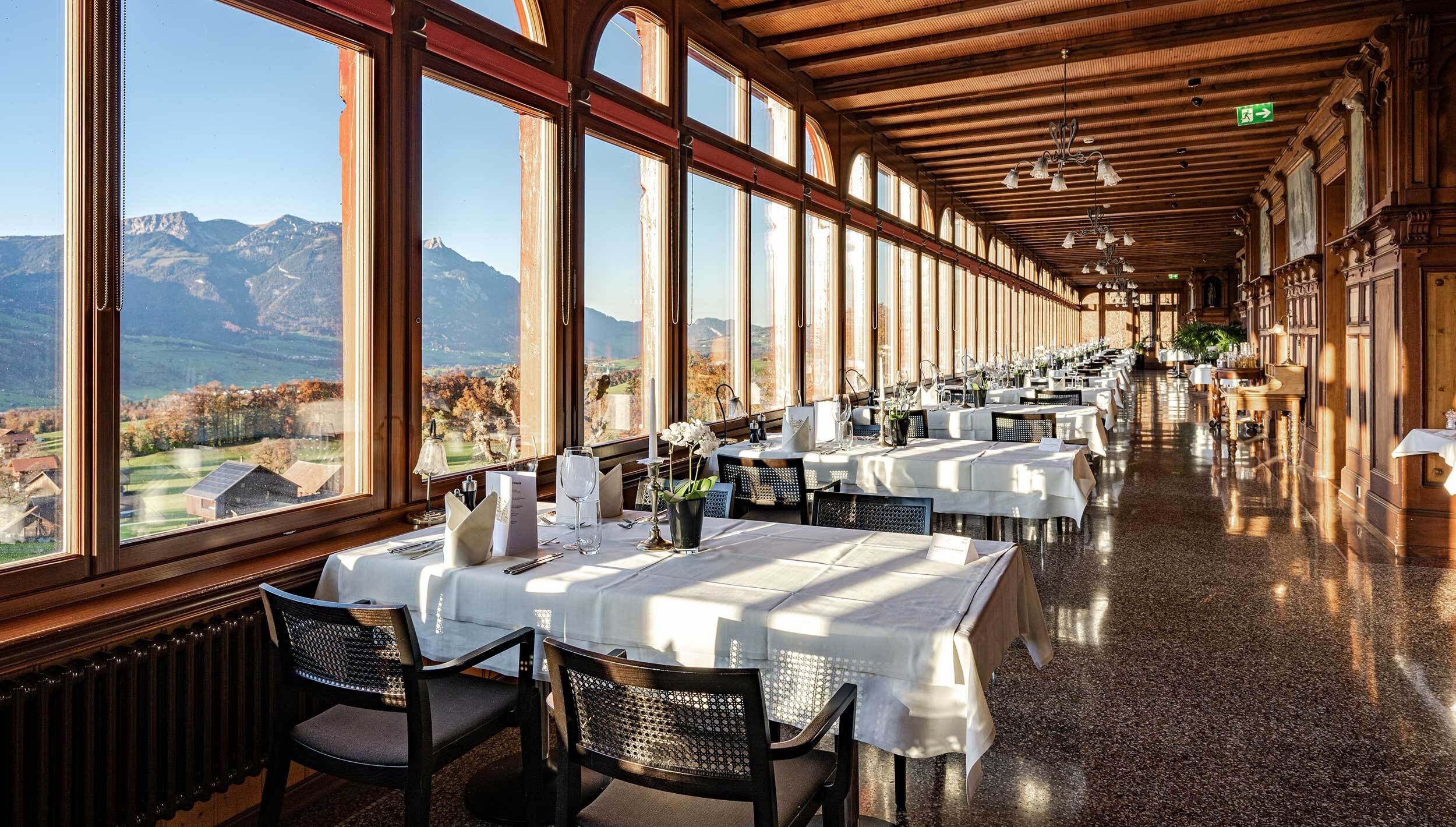 Gastronomie restaurant veranda jugendstil hotel paxmontana 13